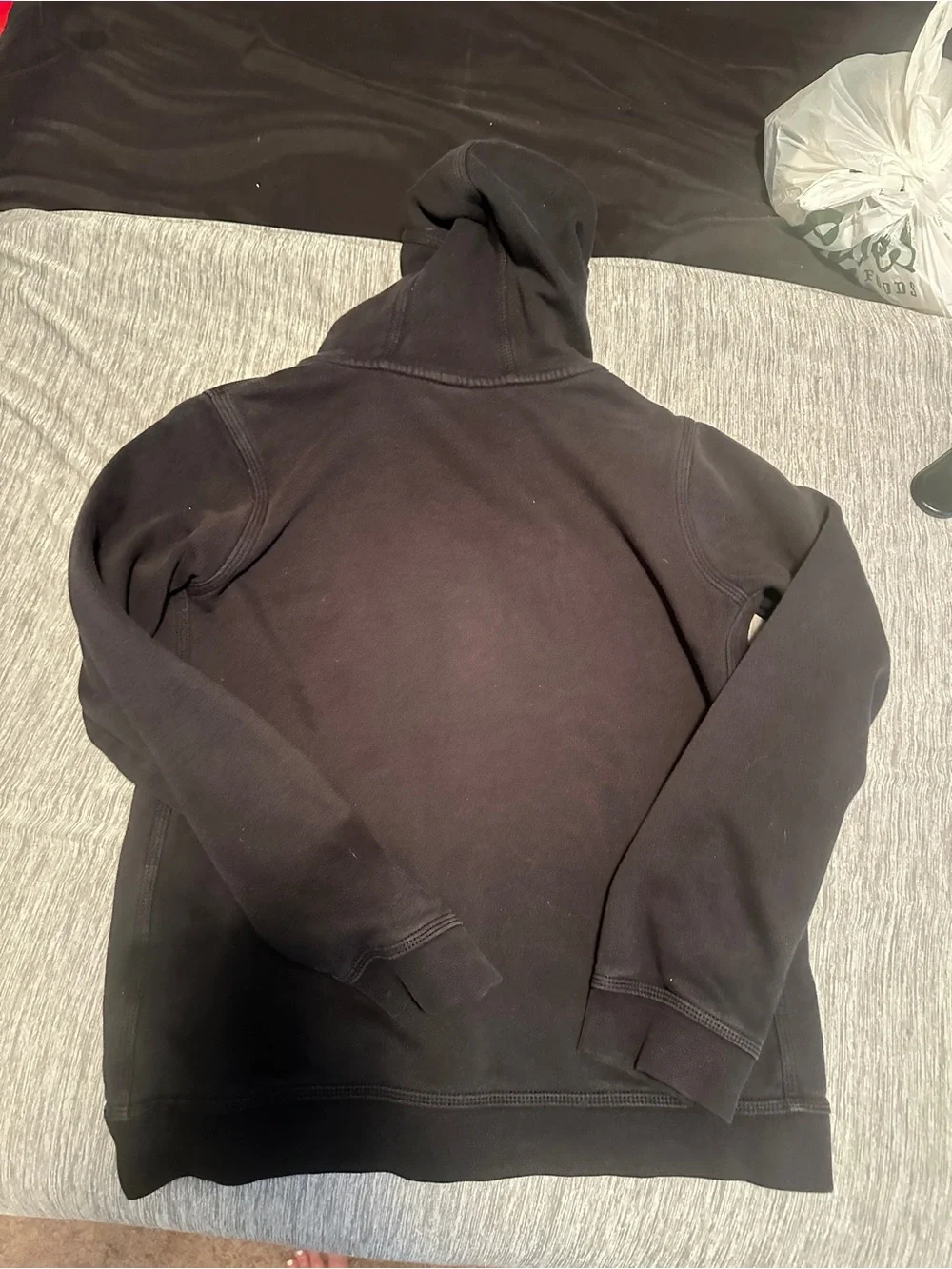 Kids Nike Black Hoodie with White Logo